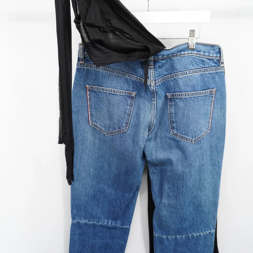 Unravel‎ Project Reversible Hybrid Jeans Women's 27 Shirt Overlay Deconstructed